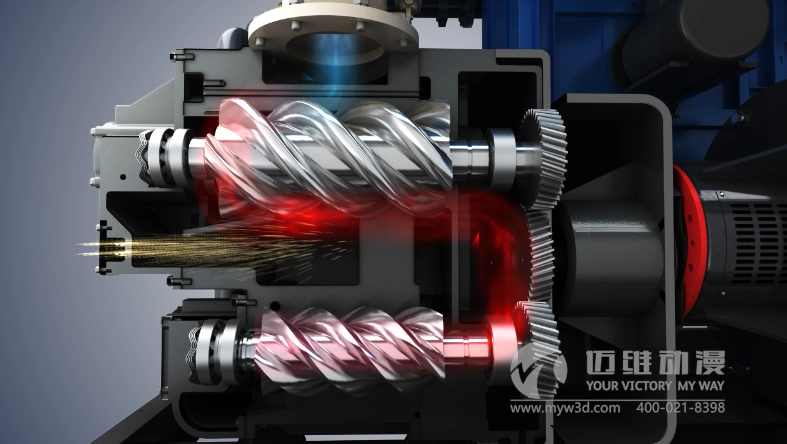 雙螺桿壓縮機(jī)三維動畫 雙螺桿壓縮機(jī)三維動畫