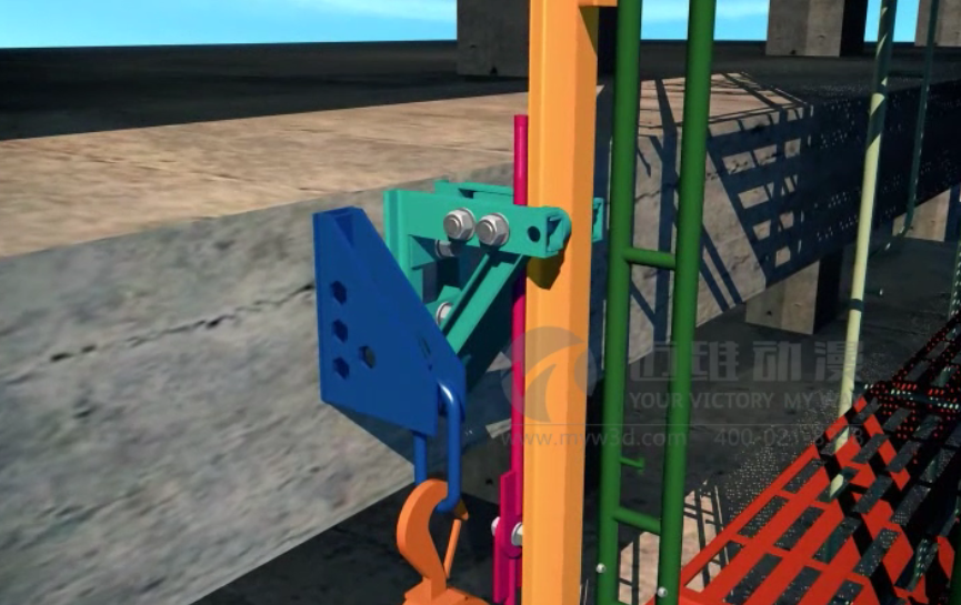 門式附著式電動(dòng)升降腳手架三維動(dòng)畫 門式附著式電動(dòng)升降腳手架三維動(dòng)畫