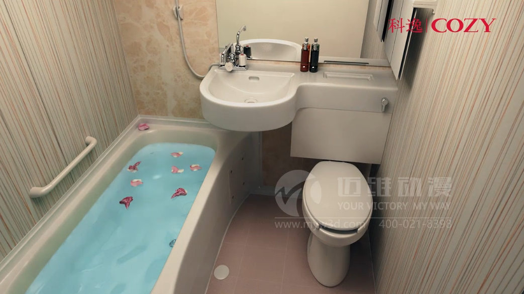 整體衛(wèi)浴是否適合家庭使用？產(chǎn)品演示三維動畫為你揭曉謎題(圖1)