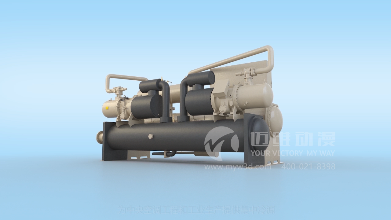 滿液式螺桿冷水機(jī)組三維演示動畫(圖2) 滿液式螺桿冷水機(jī)組三維演示動畫(圖2)