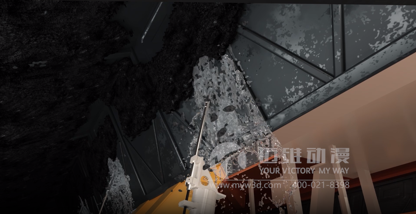 火車廂機器人自動清洗裝置三維動畫(圖1) 火車廂機器人自動清洗裝置三維動畫(圖1)