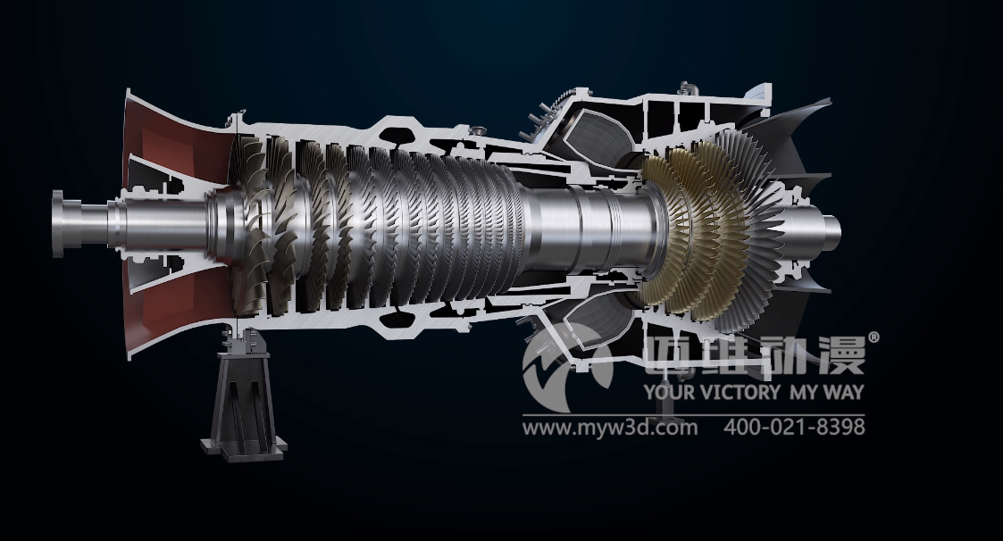 當(dāng)燃?xì)廨啓C(jī)三維動畫葉輪轉(zhuǎn)動時，它所展現(xiàn)的營銷價值可想而知！(圖2)