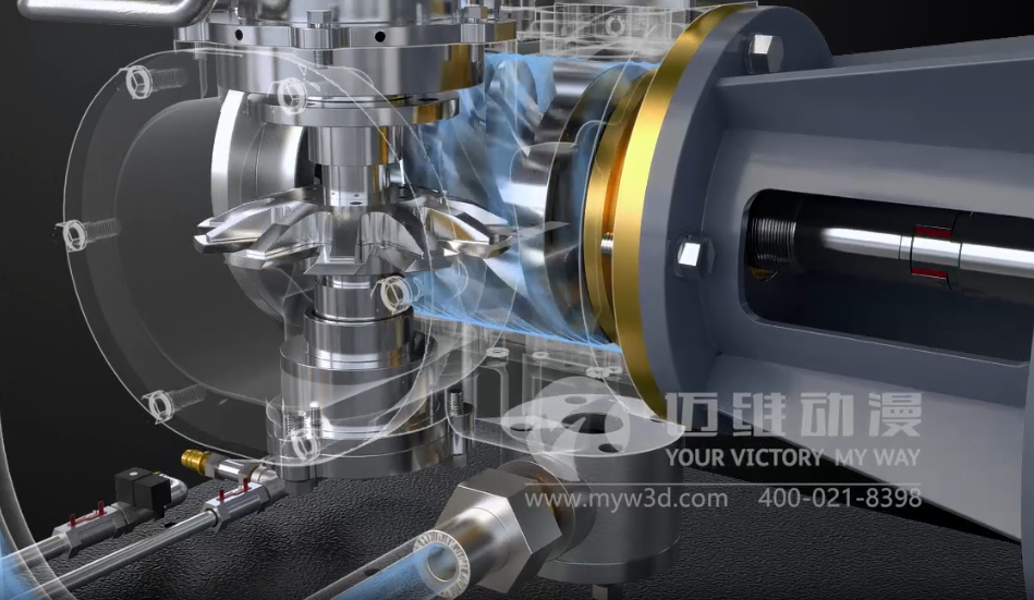 水潤(rùn)滑空壓機(jī)三維動(dòng)畫(huà)展示(圖2) 水潤(rùn)滑空壓機(jī)三維動(dòng)畫(huà)展示(圖2)