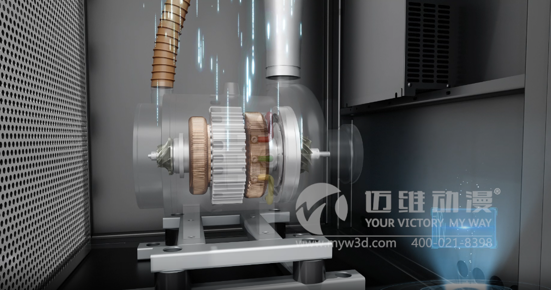 空氣懸浮高速離心鼓風(fēng)機(jī)三維動畫展示(圖7) 空氣懸浮高速離心鼓風(fēng)機(jī)三維動畫展示(圖7)