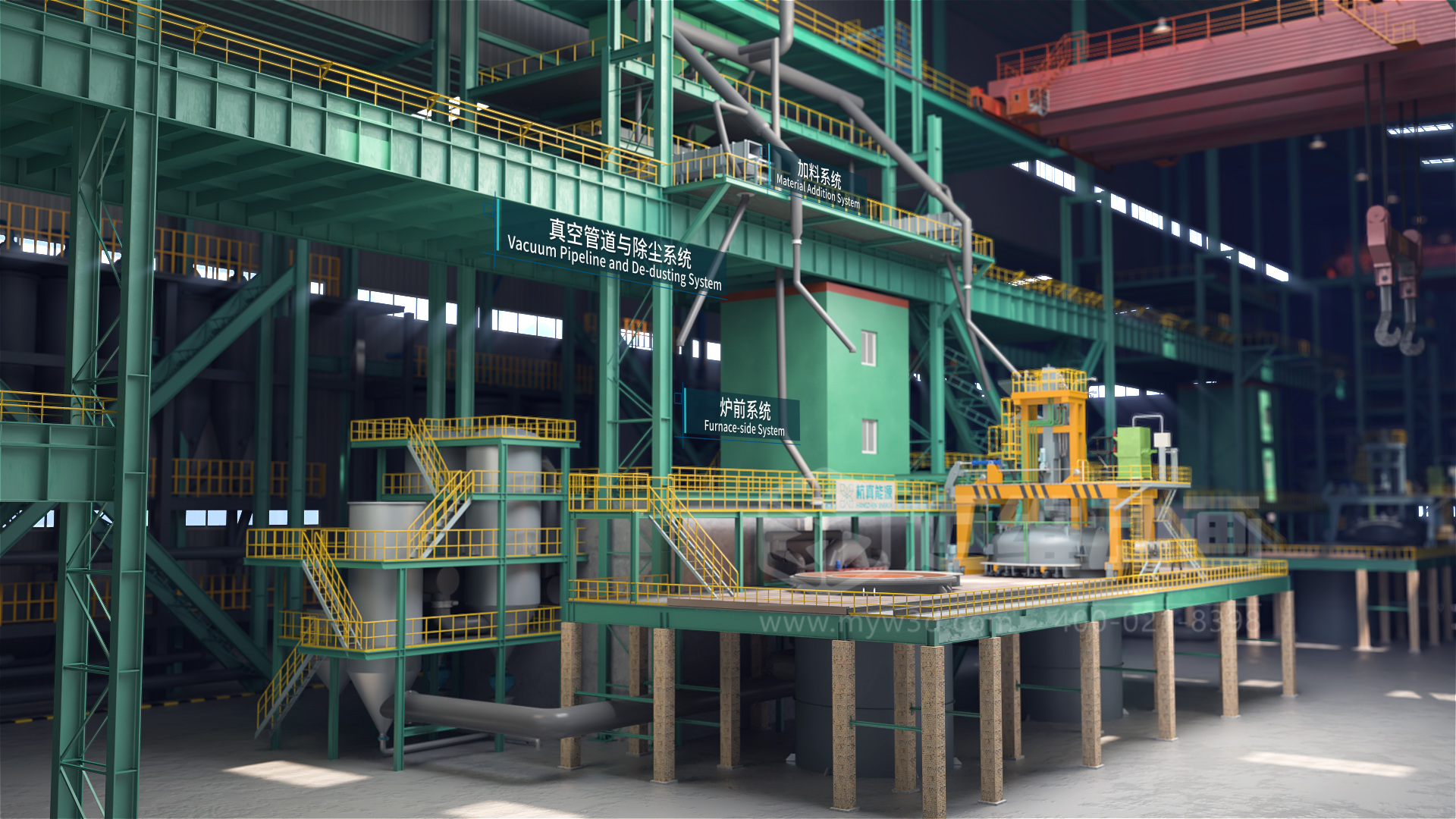 VOD真空精煉爐熔煉工藝流程三維動畫展示(圖1) VOD真空精煉爐熔煉工藝流程三維動畫展示(圖1)