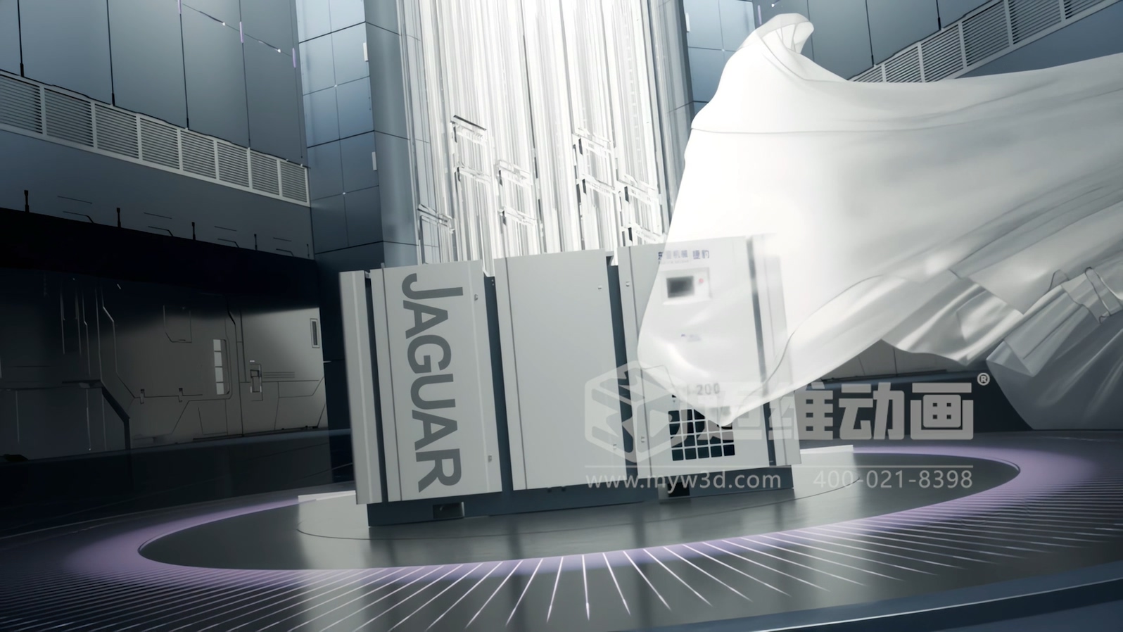 捷豹ZS干式無油螺桿機三維動畫展示(圖1) 捷豹ZS干式無油螺桿機三維動畫展示(圖1)