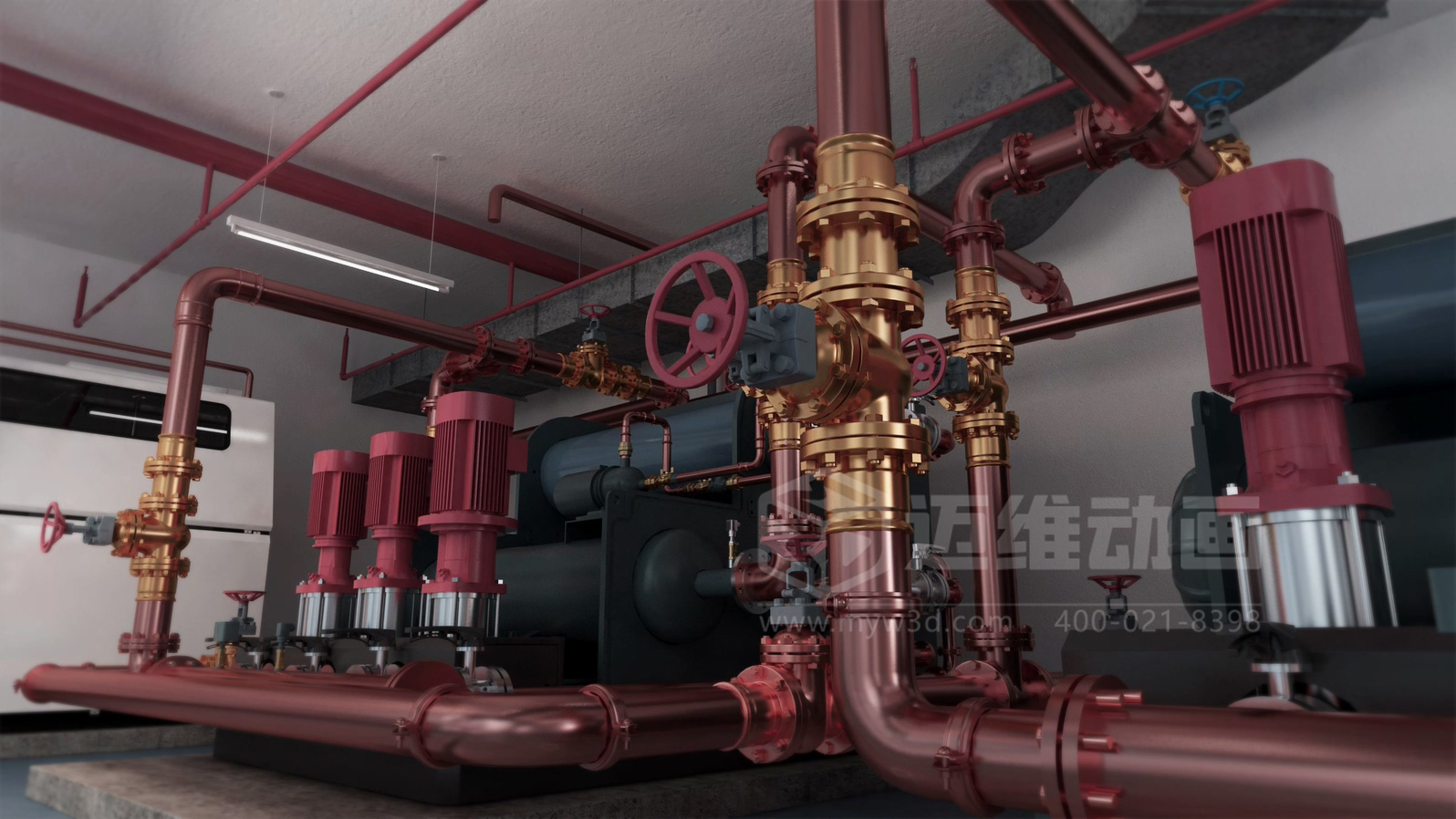 紫銅管管路系統(tǒng)三維動畫展示(圖5) 紫銅管管路系統(tǒng)三維動畫展示(圖5)