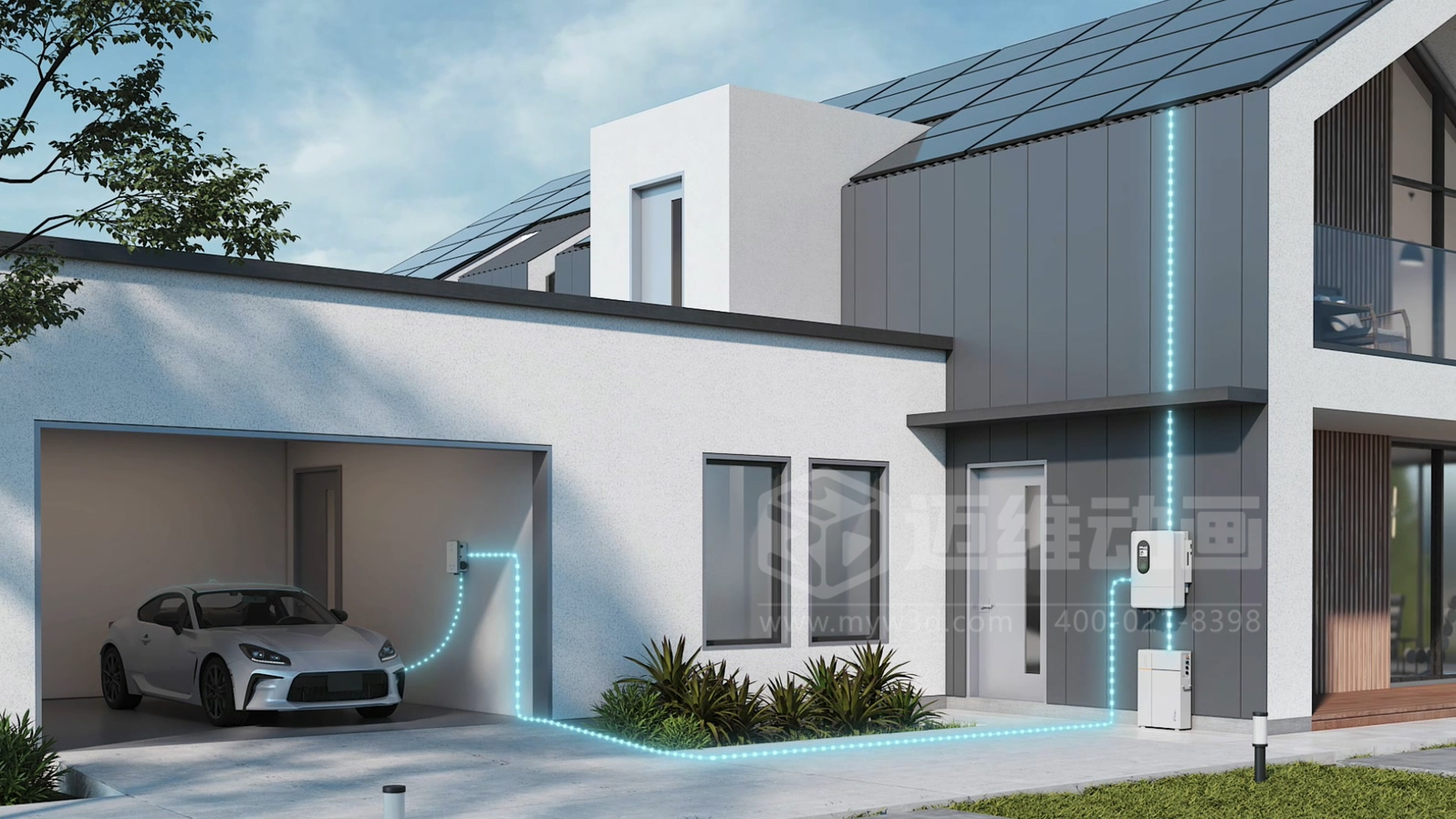 光伏儲能還能這樣「看」？三維動畫鏡頭下的儲能電池簇充放電過程(圖8)