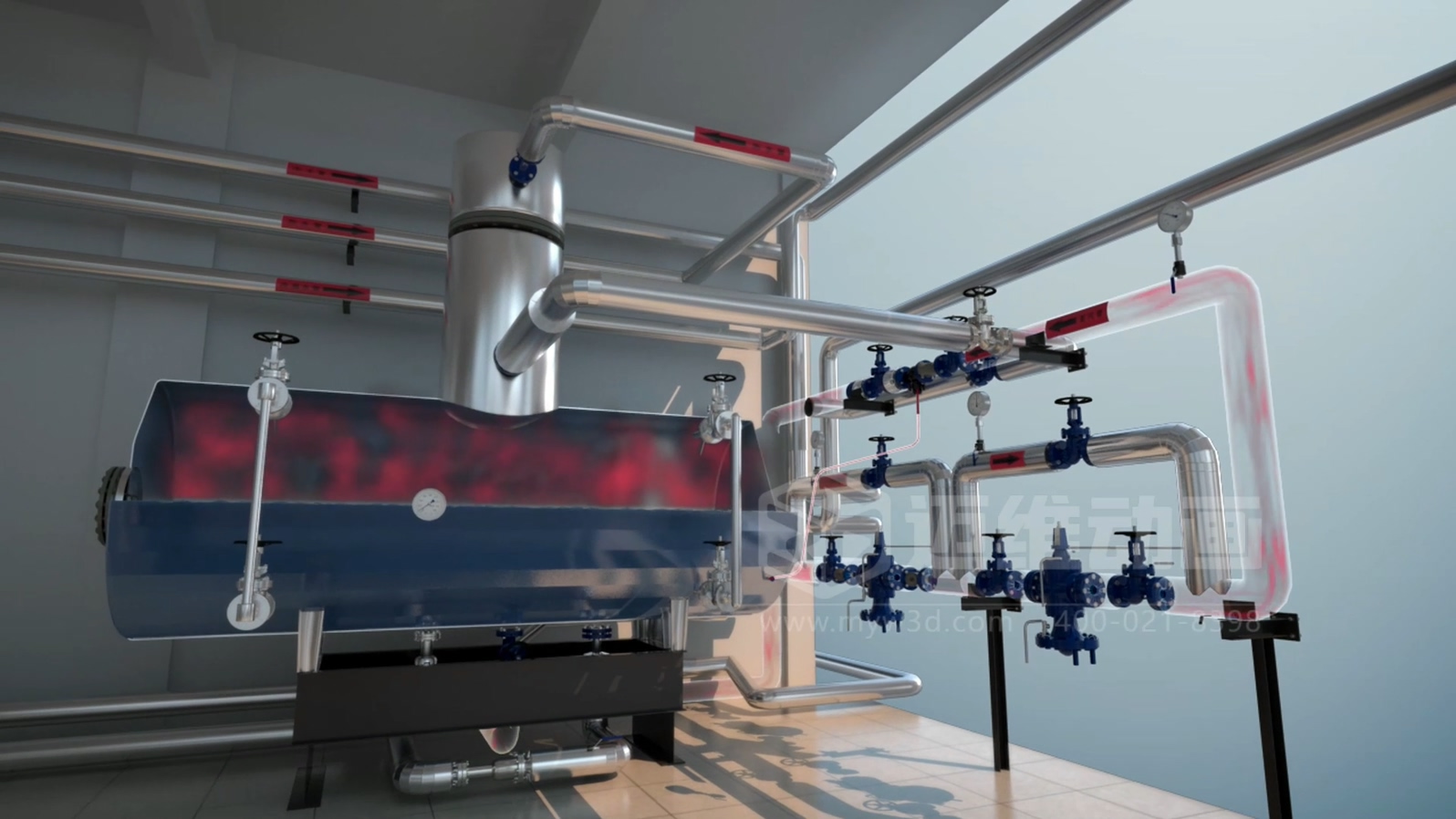 打破傳統(tǒng)展示壁壘！三維動(dòng)畫(huà)「拆解」鍋爐，低成本實(shí)現(xiàn)高成果演示(圖3)