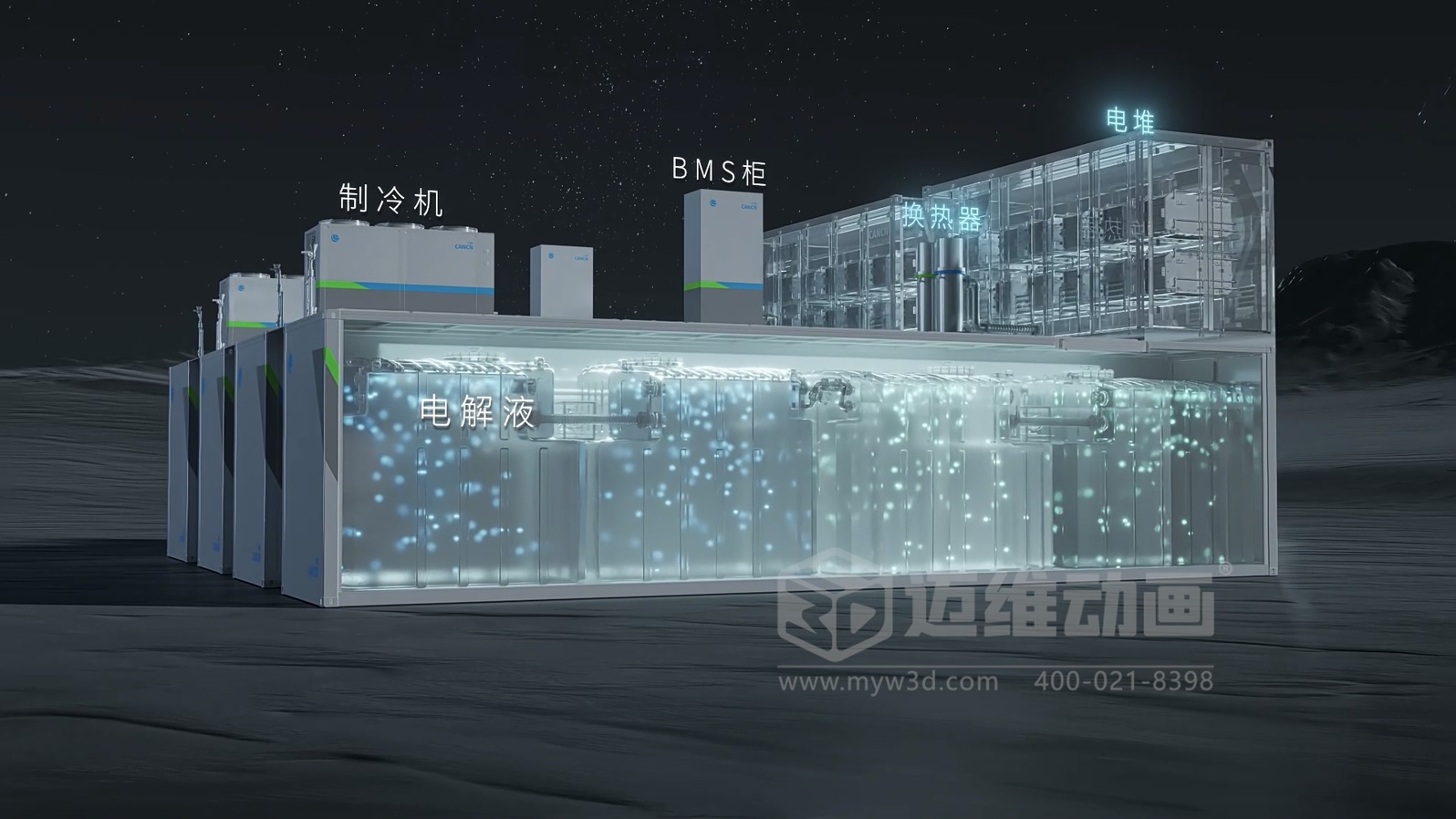 全釩液流儲能系統(tǒng)產品三維動畫(圖7) 全釩液流儲能系統(tǒng)產品三維動畫(圖7)