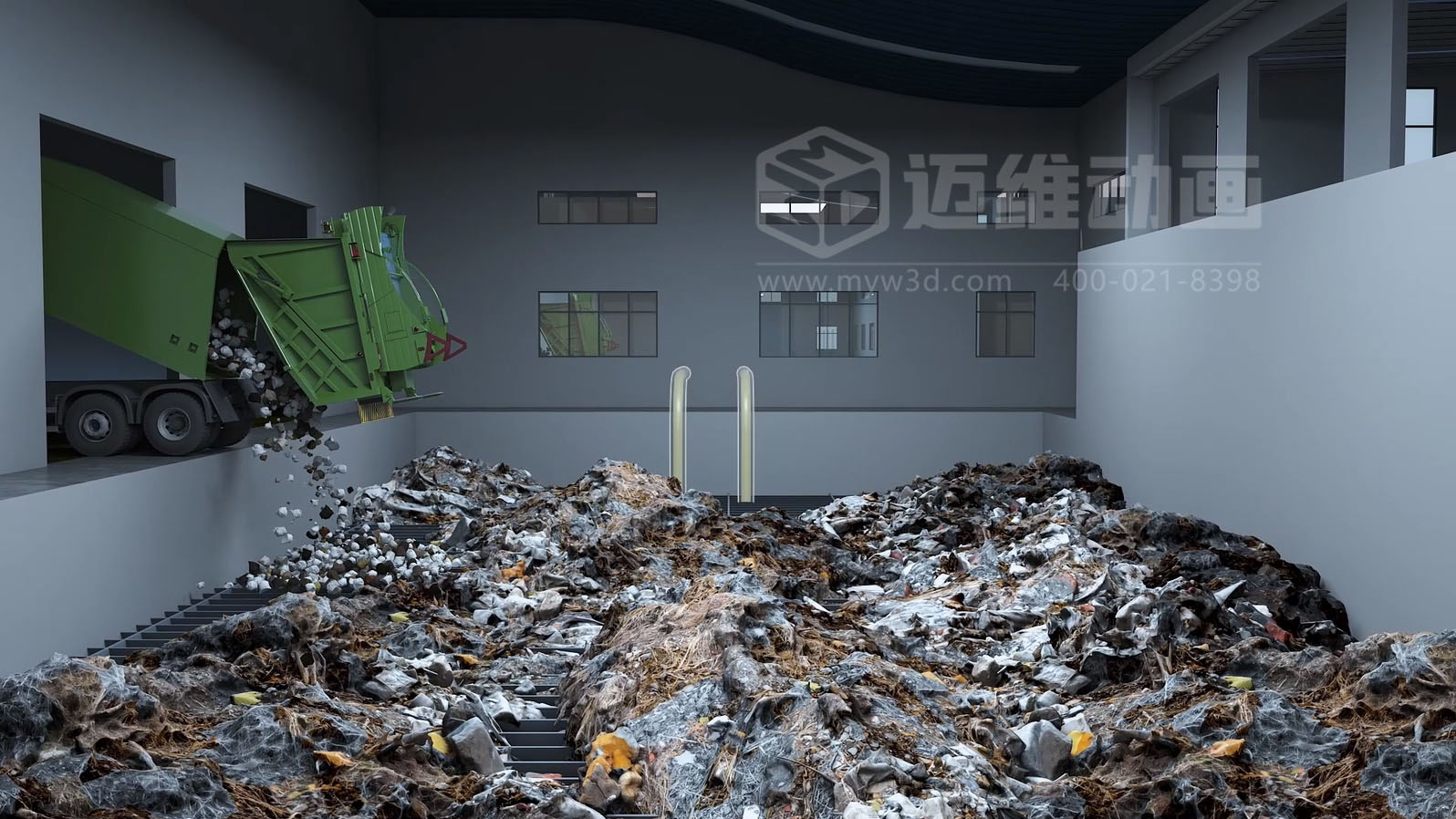 滲濾液處理工藝三維動畫(圖2) 滲濾液處理工藝三維動畫(圖2)