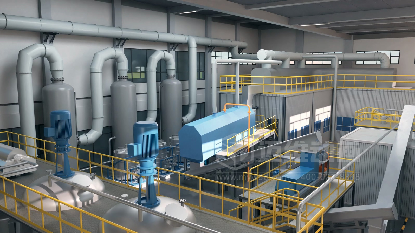 餐廚垃圾處理工藝三維動畫(圖2) 餐廚垃圾處理工藝三維動畫(圖2)