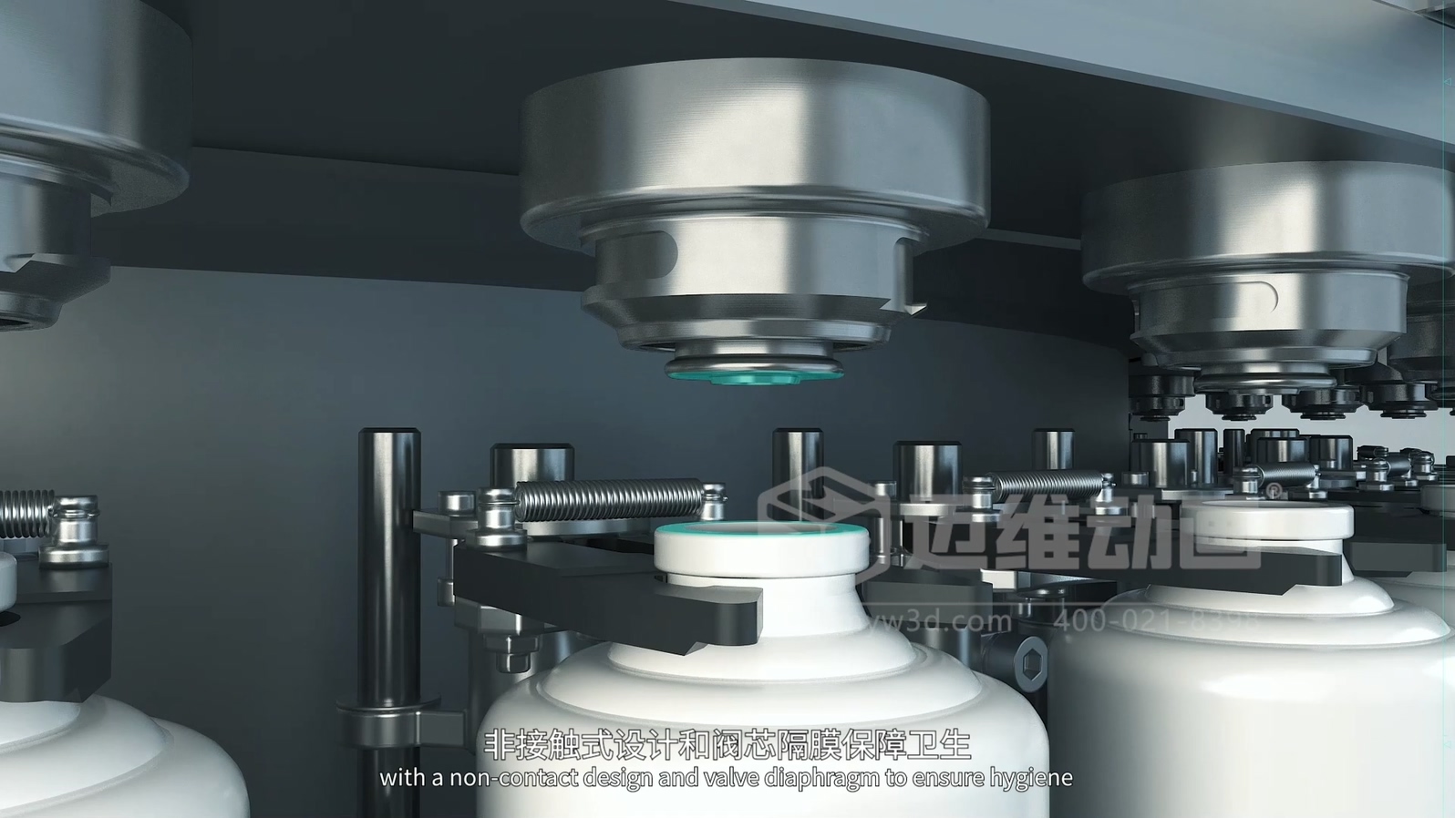 灌裝機(jī)生產(chǎn)線三維動(dòng)畫(圖3) 灌裝機(jī)生產(chǎn)線三維動(dòng)畫(圖3)