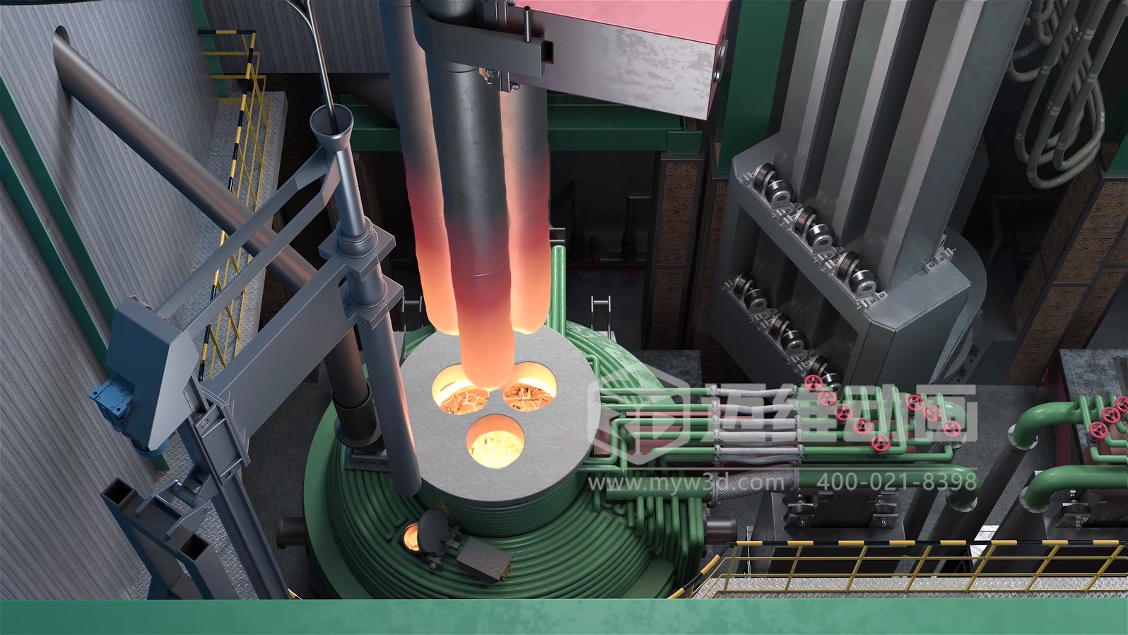 能源裝備可視化利器！工業(yè)生產(chǎn)線三維動畫讓鋼包爐外精煉工藝流程一目了然，專業(yè)、吸睛、又易懂(圖3)