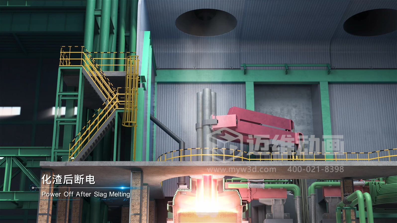 能源裝備可視化利器！工業(yè)生產(chǎn)線三維動畫讓鋼包爐外精煉工藝流程一目了然，專業(yè)、吸睛、又易懂(圖2)